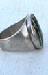 Sterling Ring with Vertical Turquoise Inlay Vintage side view.