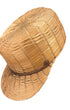 Rare 1940s John B. Stetson Italian straw hat with sculptural hand-worked construction and cord trim.