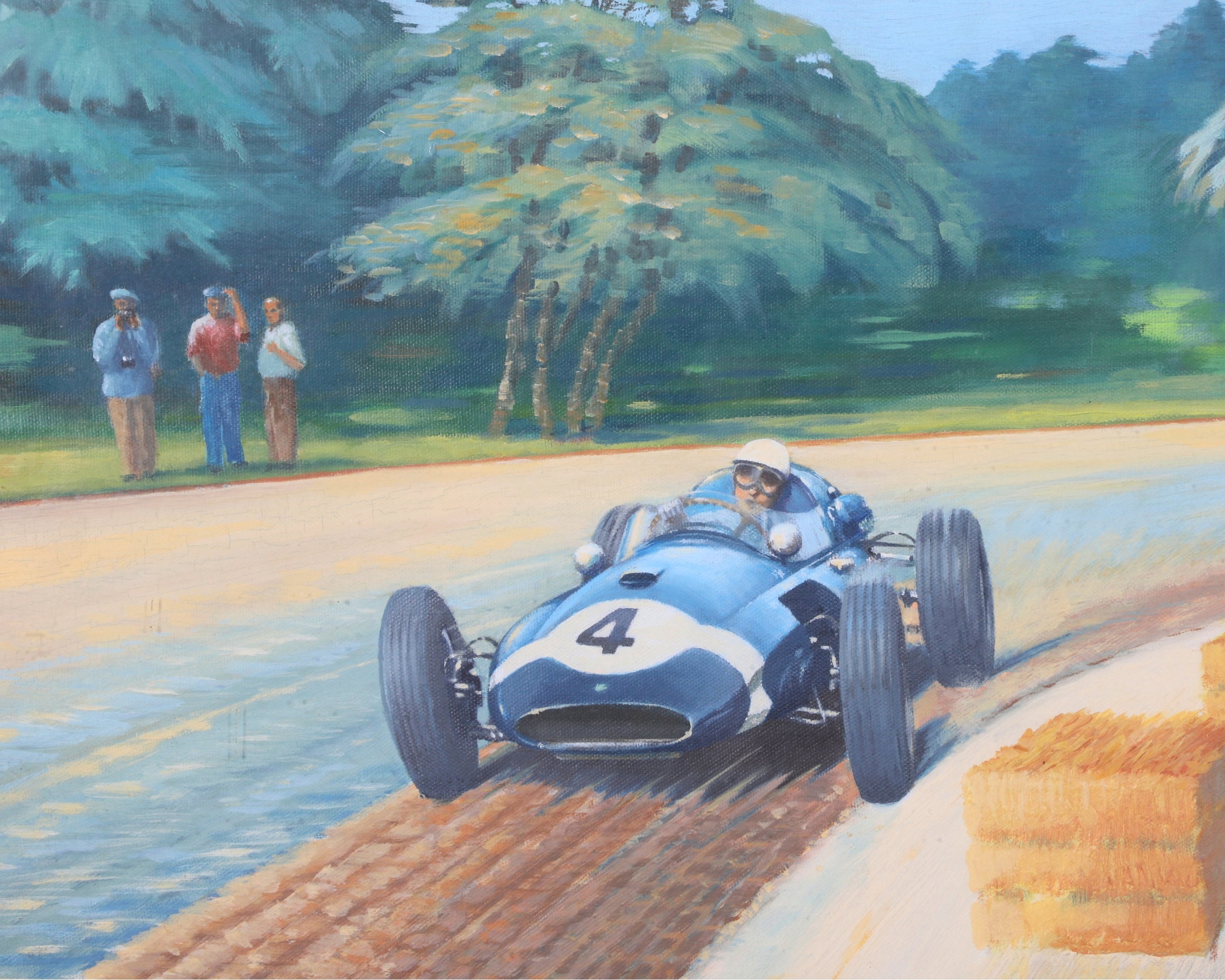 Stirling Moss 1959 Painting Grand Prix Close up
