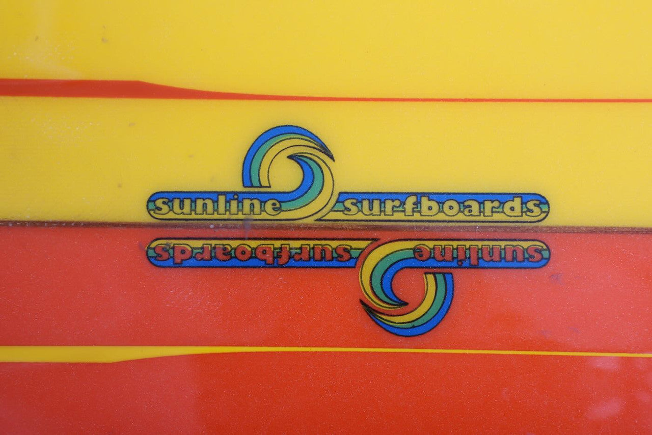 Sunline Surfboard ALL ORIGINAL 1970s Yellow Orange Never in the Water