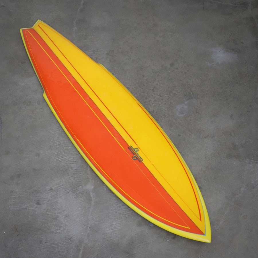 Sunline Surfboard ALL ORIGINAL 1970s Yellow Orange Never in the Water