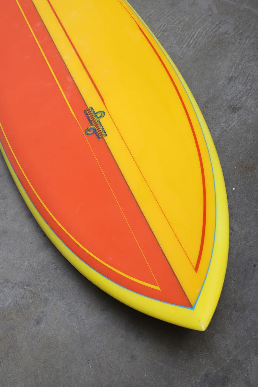 Sunline Surfboard ALL ORIGINAL 1970s Yellow Orange Never in the Water