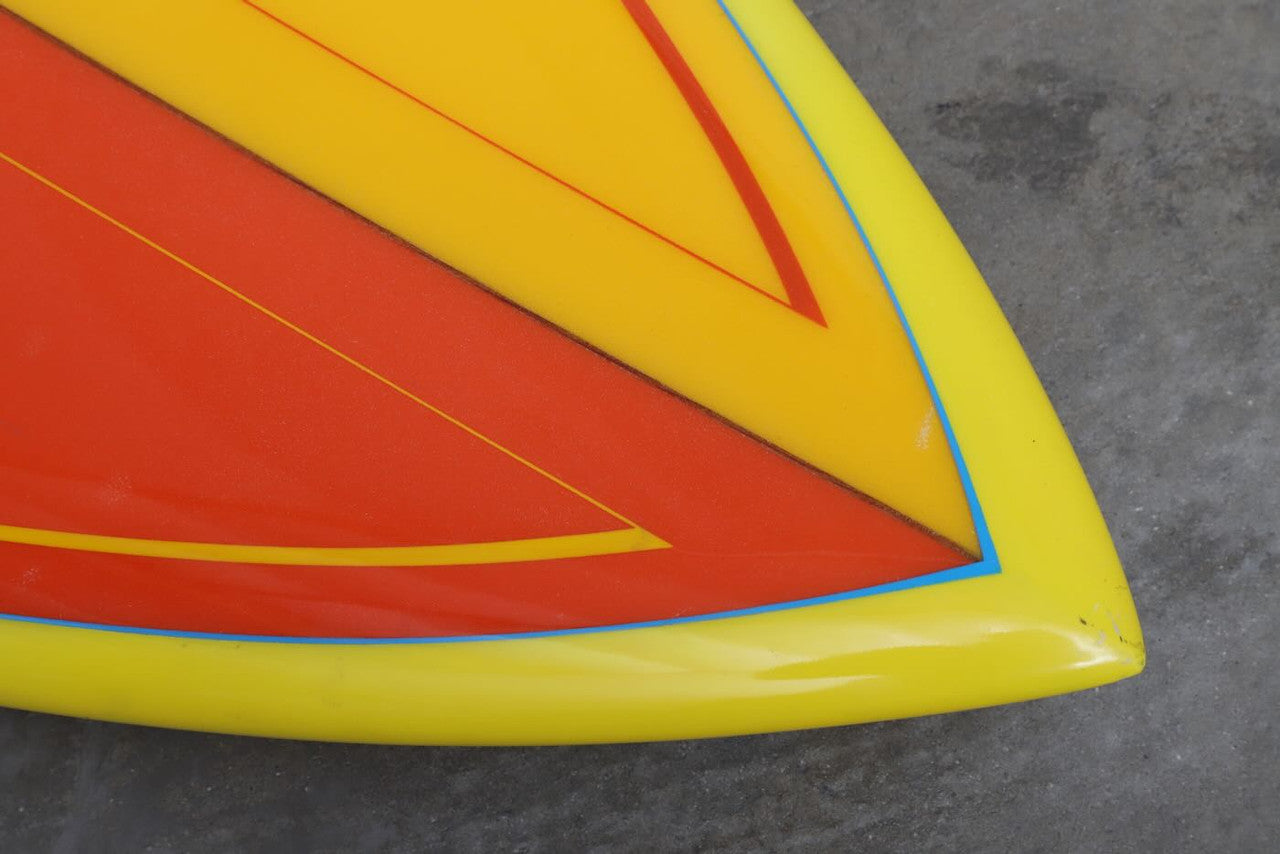 Sunline Surfboard ALL ORIGINAL 1970s Yellow Orange Never in the Water