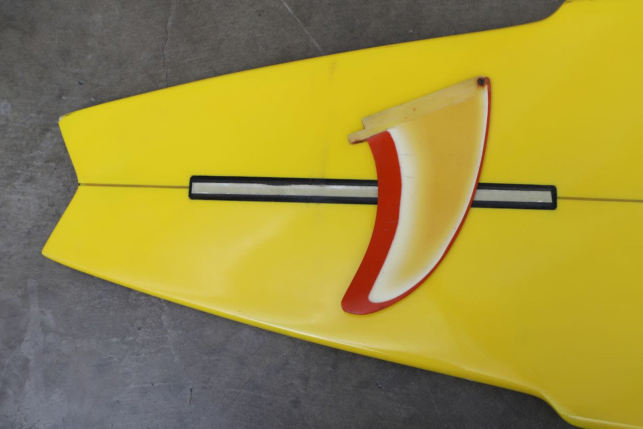 Sunline Surfboard ALL ORIGINAL 1970s Yellow Orange Never in the Water