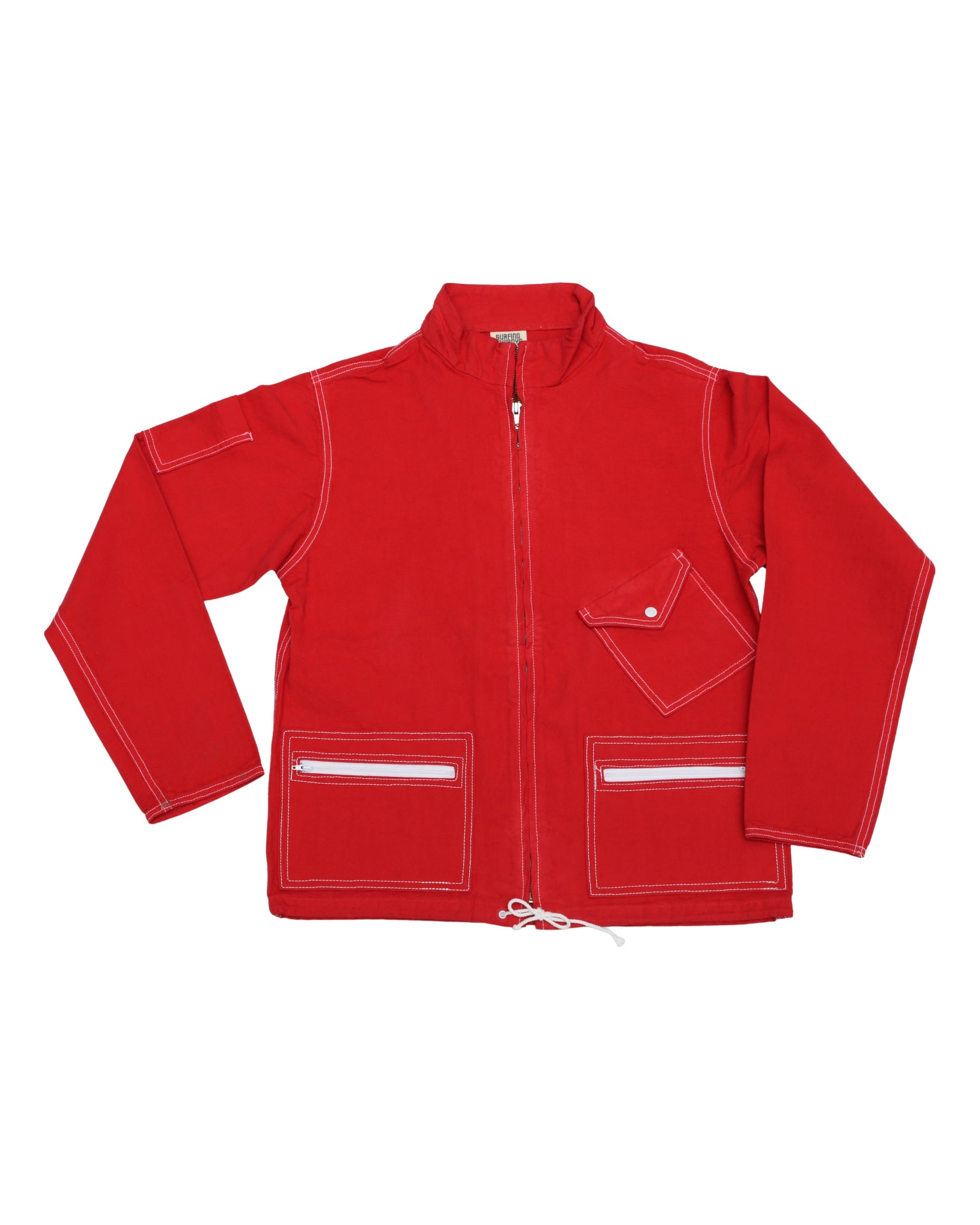 Surfing Cowboys Classic Surf Jacket Canvas Washed Red