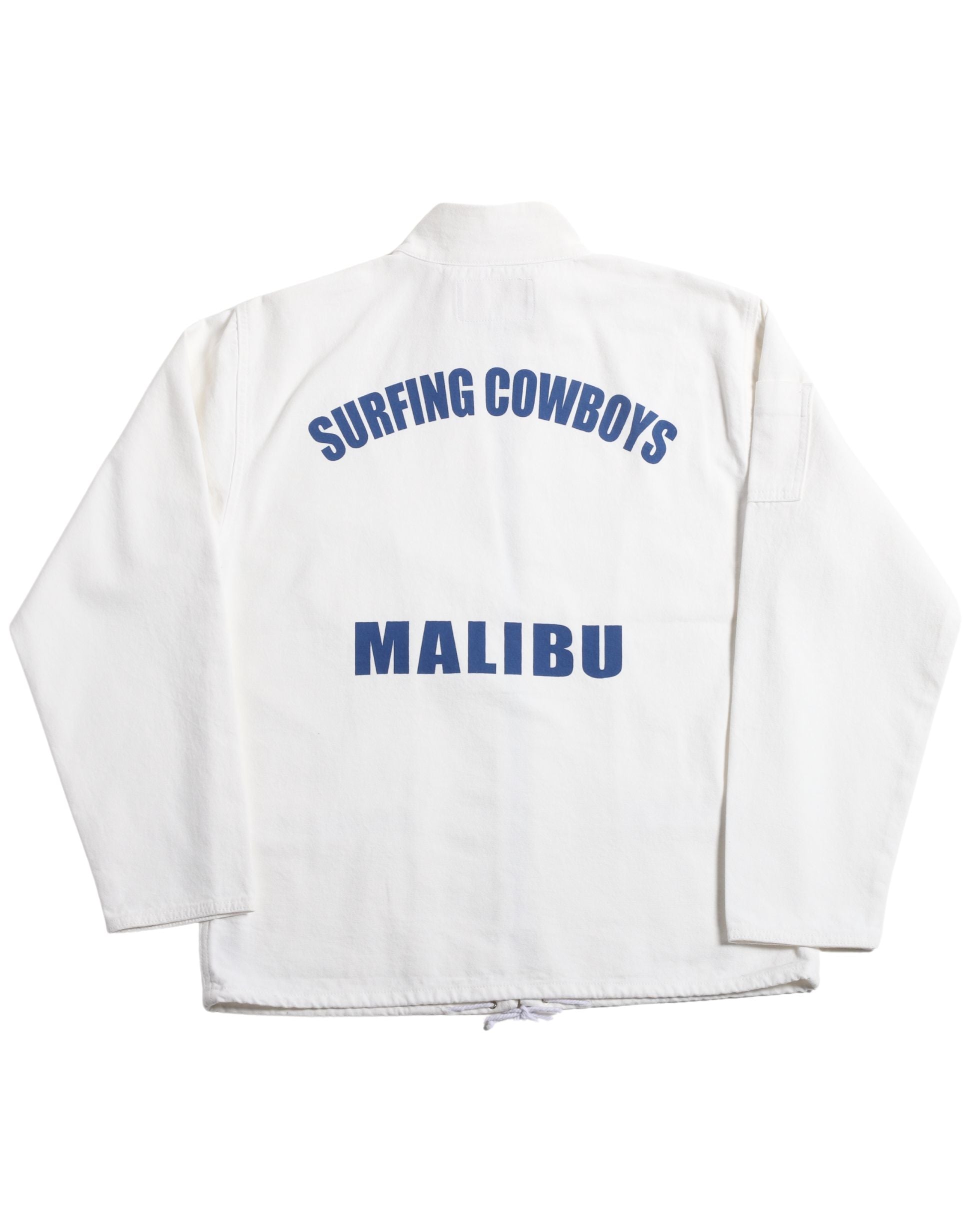 Surfing Cowboys Classic Surf Jacket – Alabaster White Cotton Canvas Back.