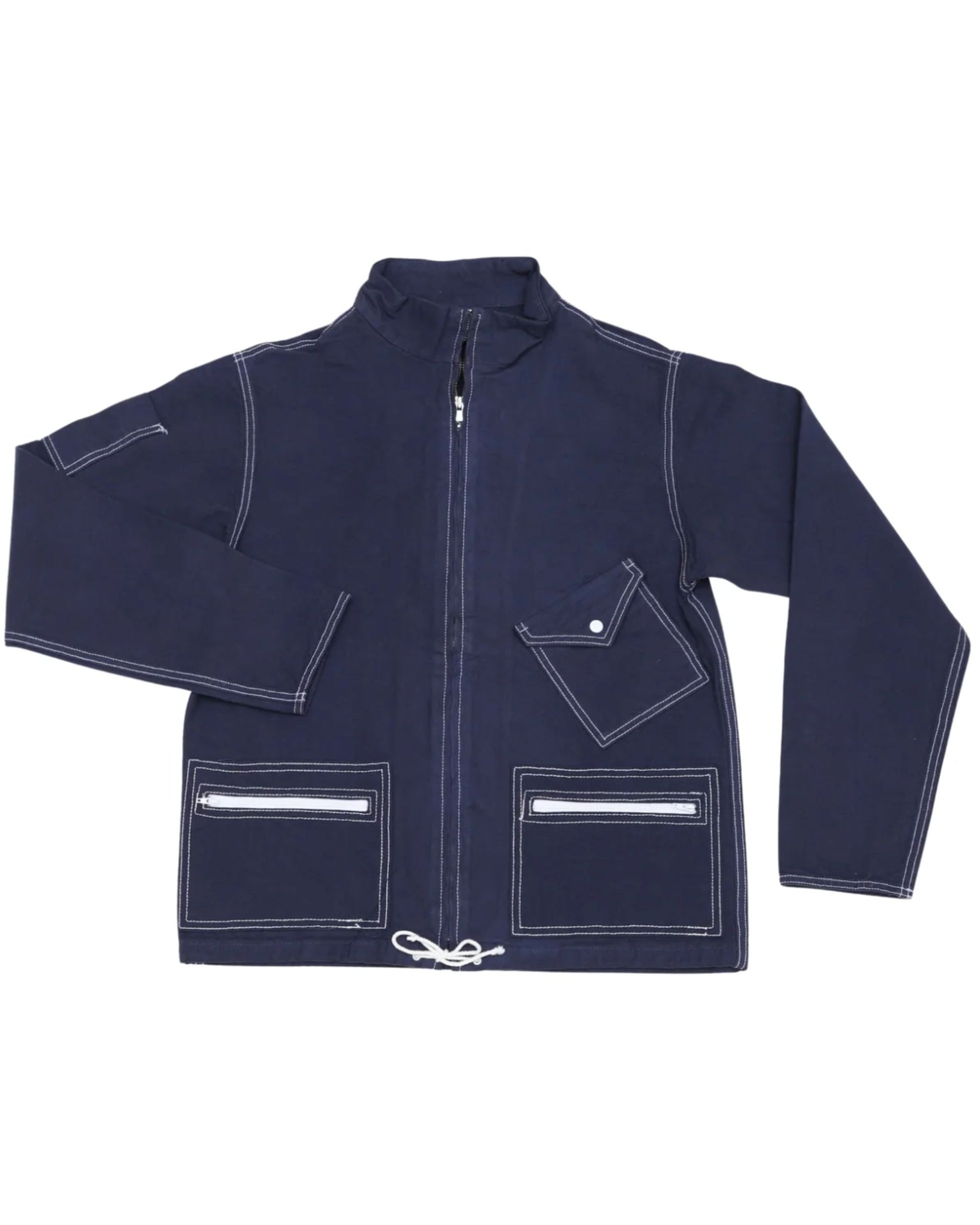 Surfing Cowboys Classic Surf Jacket – Washed Navy Cotton Canvas.