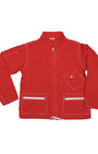 Surfing Cowboys Classic Surf Jacket – Washed Red Cotton Canvas Front.