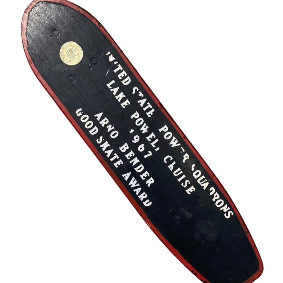Power Squadrons Lake Powell 1967 Wooden Skateboard