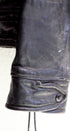 Cuff Detail 1950s Taubers black horsehide leather jacket with lace-up sides, Western-inspired yoke, and visible signs of wear.

