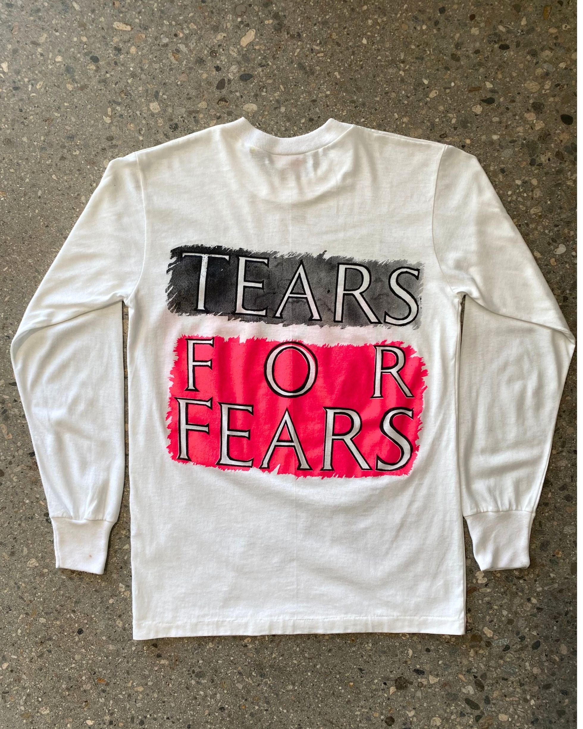 Tears for Fears Band T 1980s Vintage White SMALL