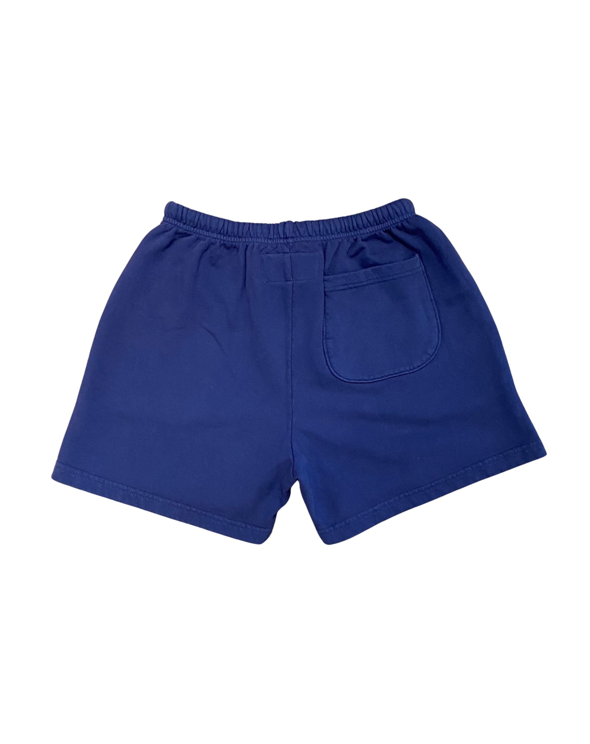 The Relaxed Shorts in Loopback Cotton - Washed Navy