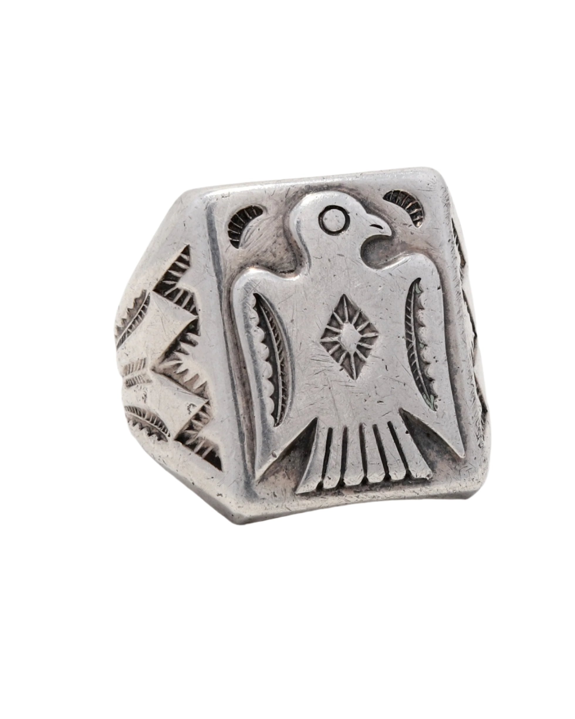 Thunderbird Ring Fred Harvey Era Sterling Silver 1