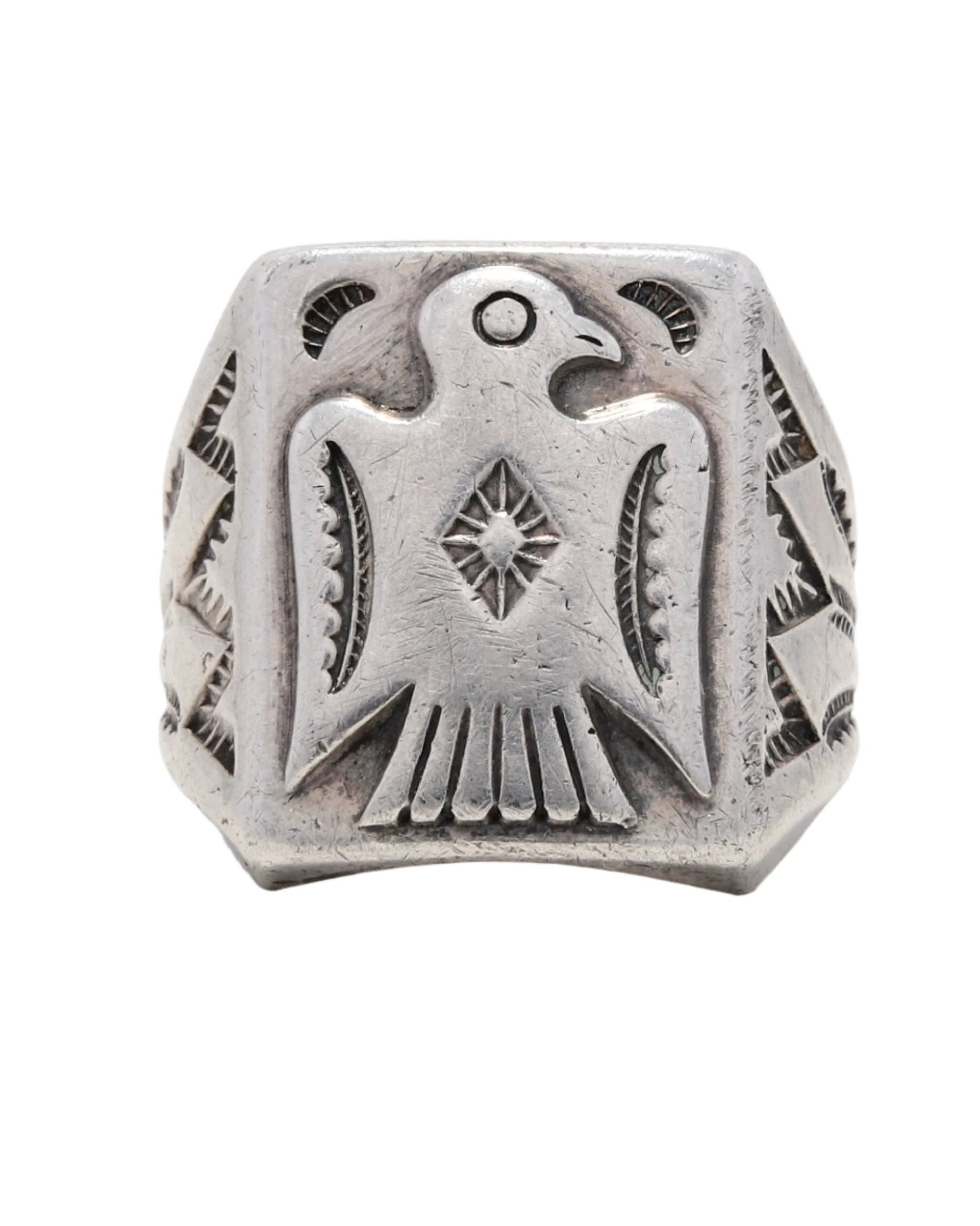 Thunderbird Ring Fred Harvey Era Sterling Silver 2
