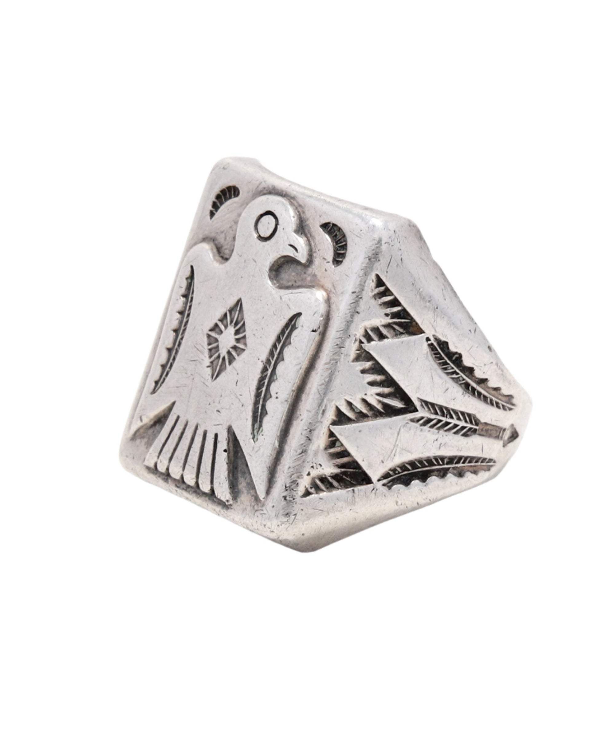 Thunderbird Ring Fred Harvey Era Sterling Silver 4