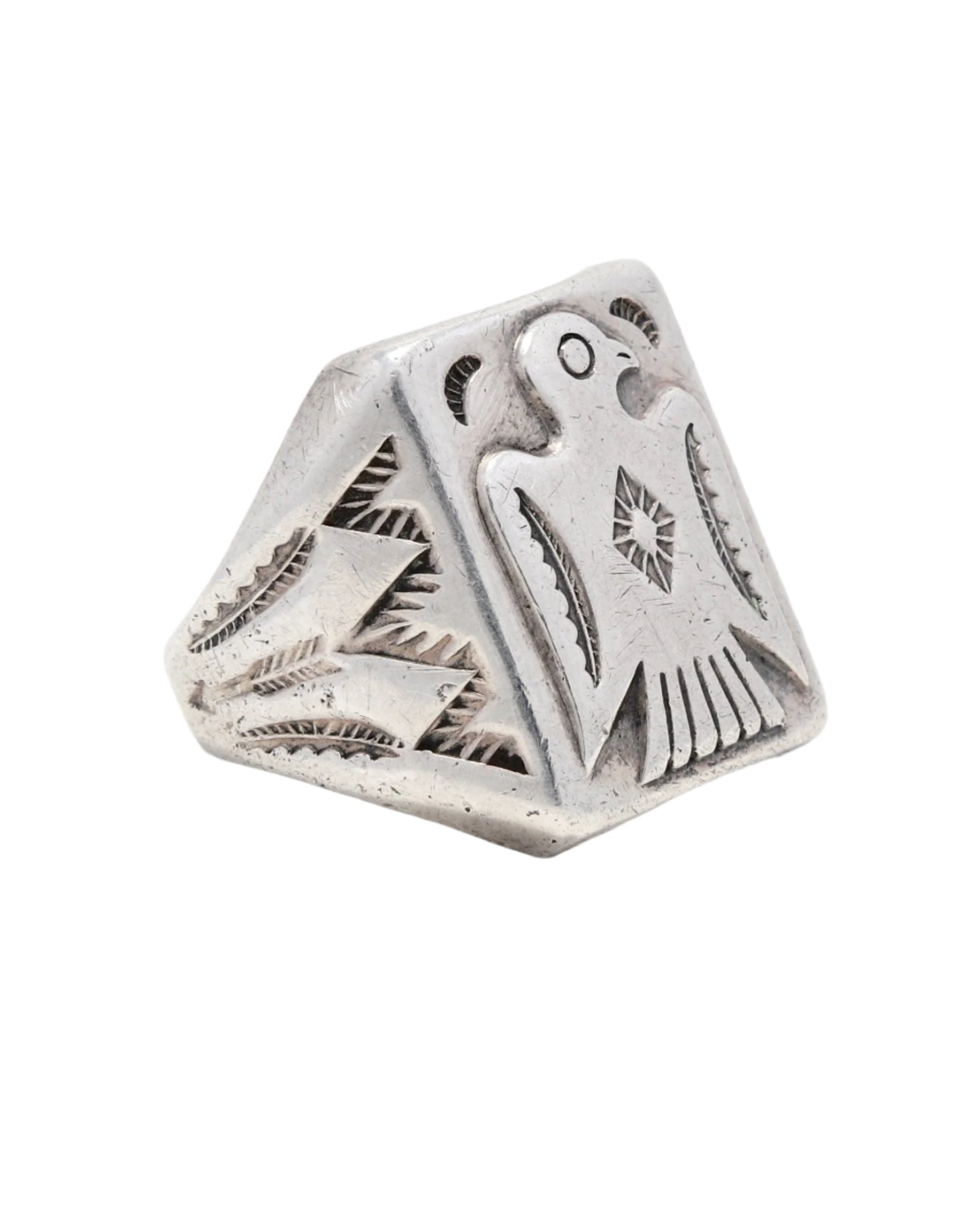 Thunderbird Ring Fred Harvey Era Sterling Silver 6