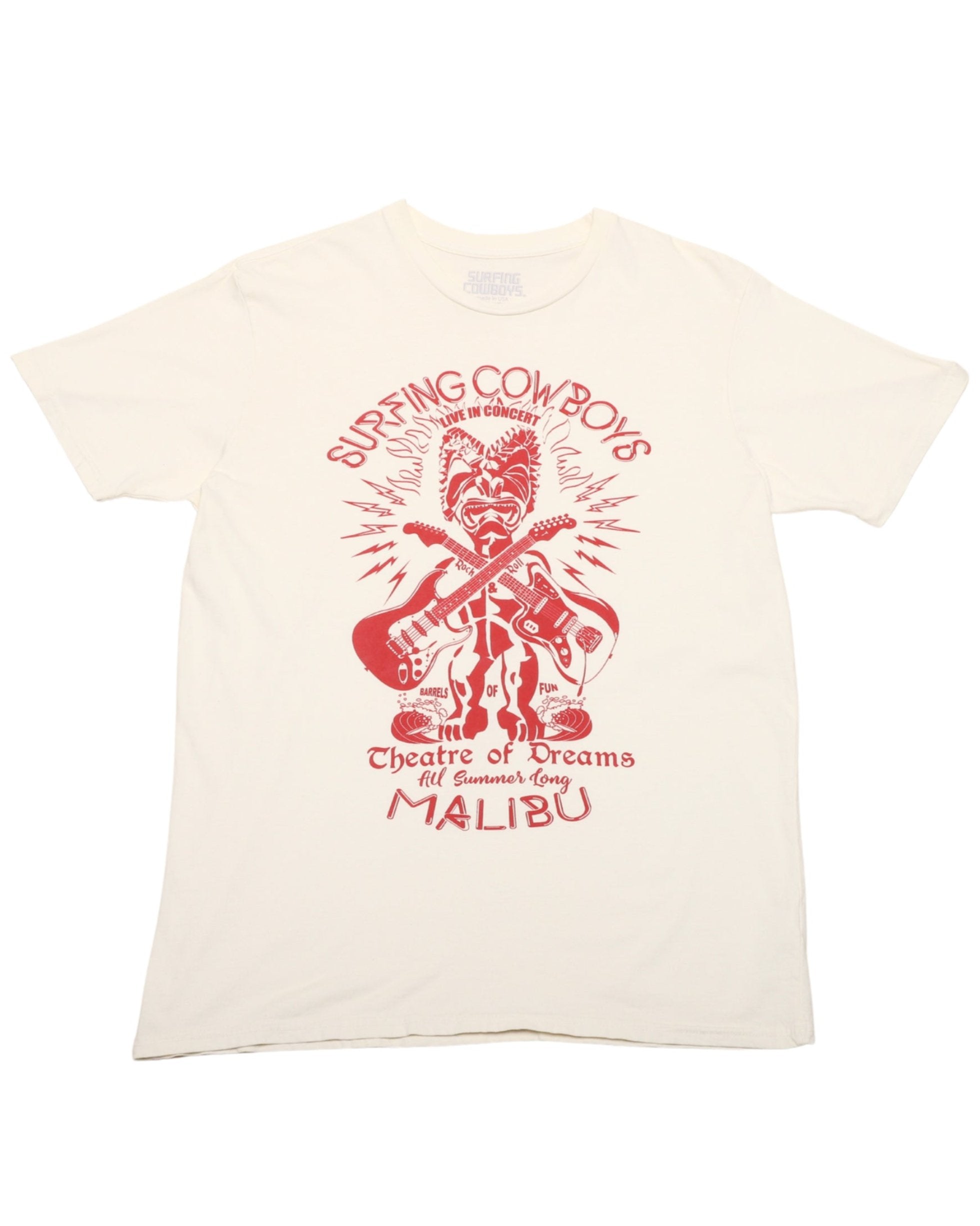 Tiki Rock T-Shirt Cream Front.