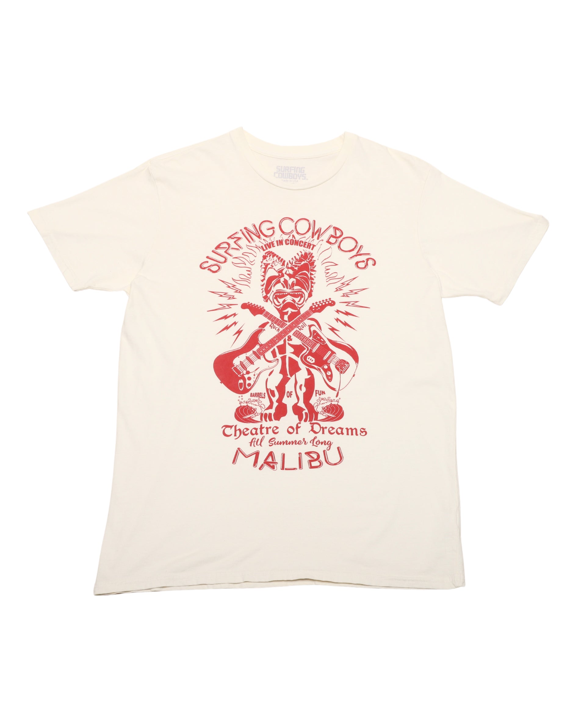 Tiki Rock T-Shirt Cream Front