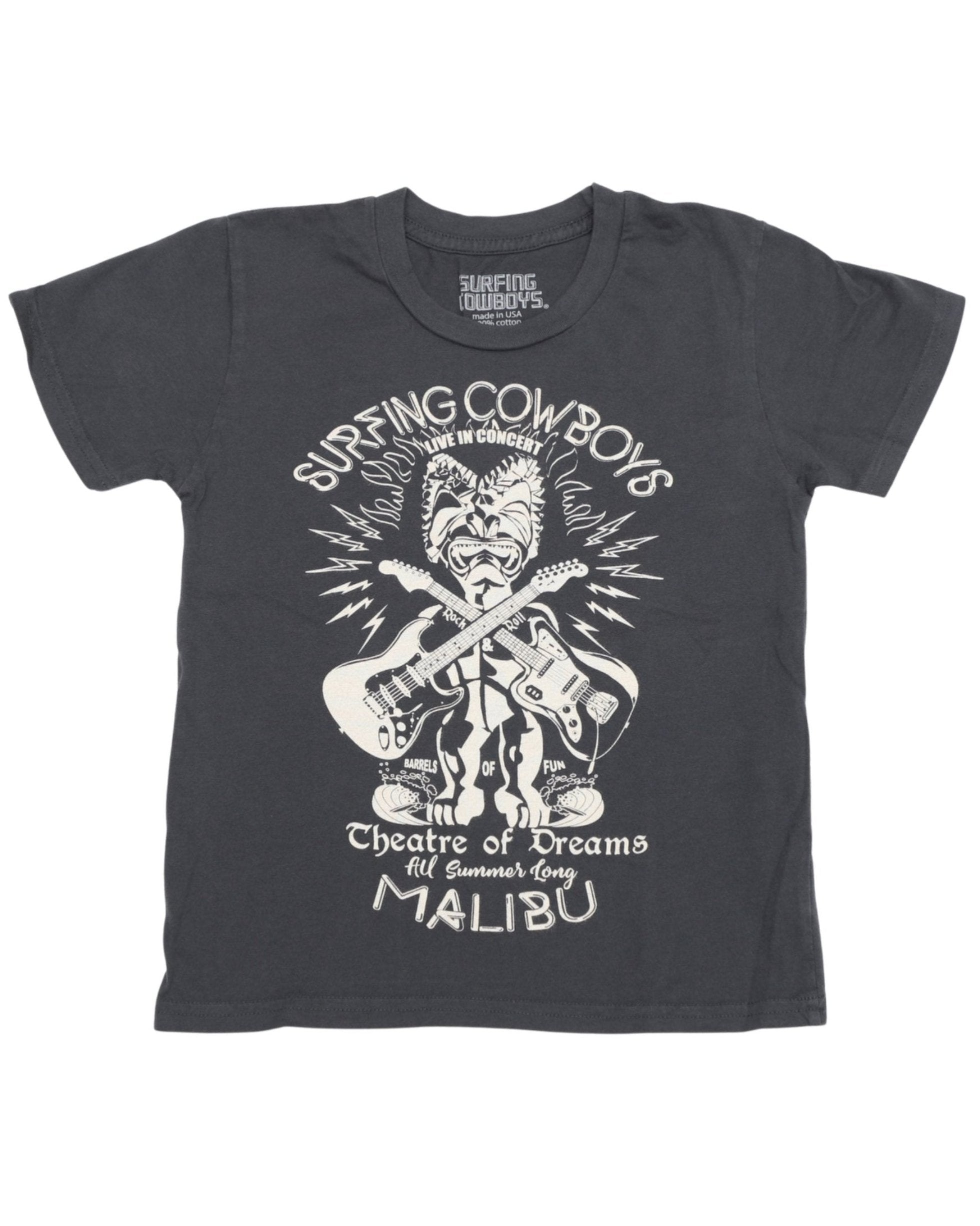 Tiki Rock Youth T-Shirt Washed Black