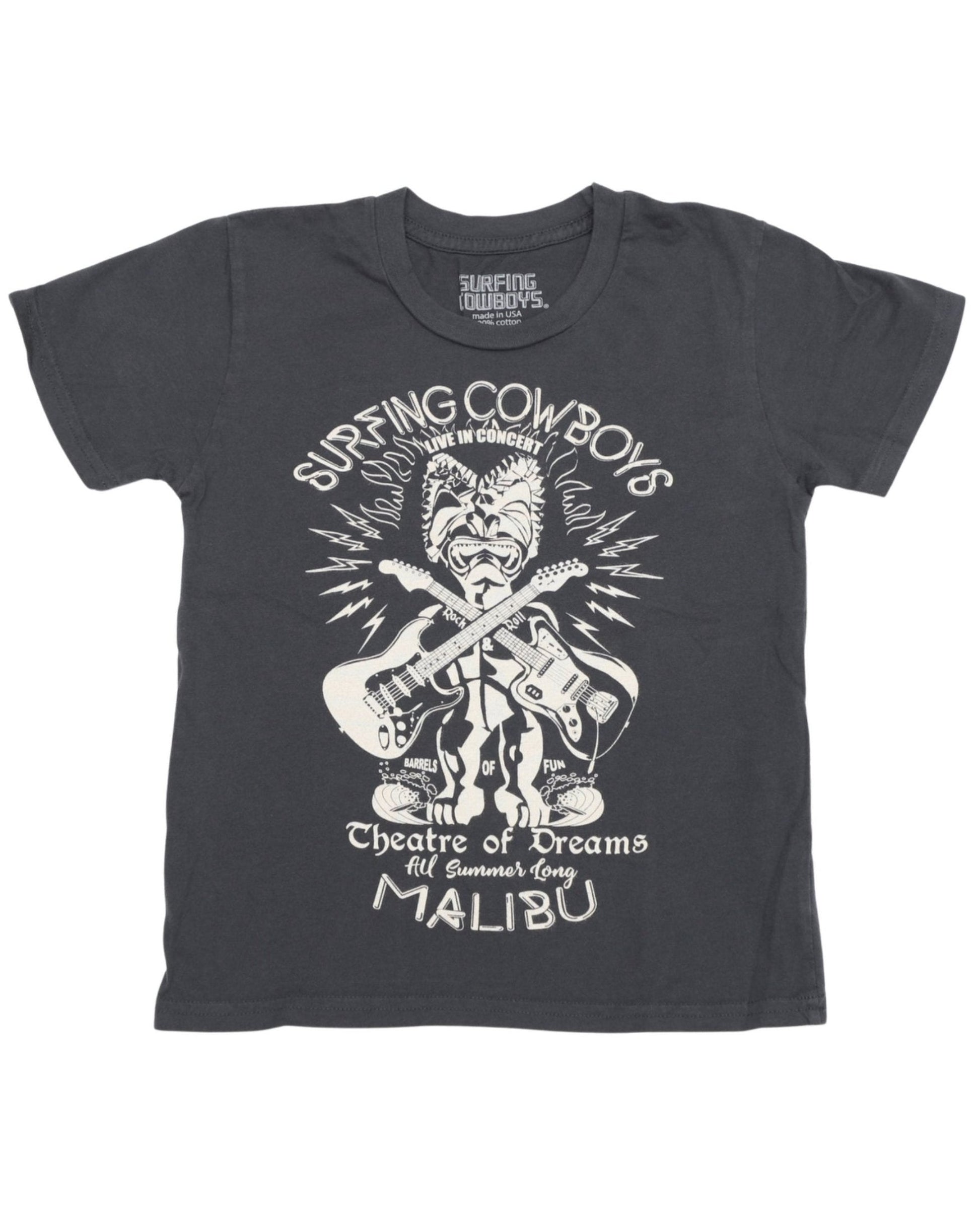 Tiki Rock Youth T-Shirt Washed Black