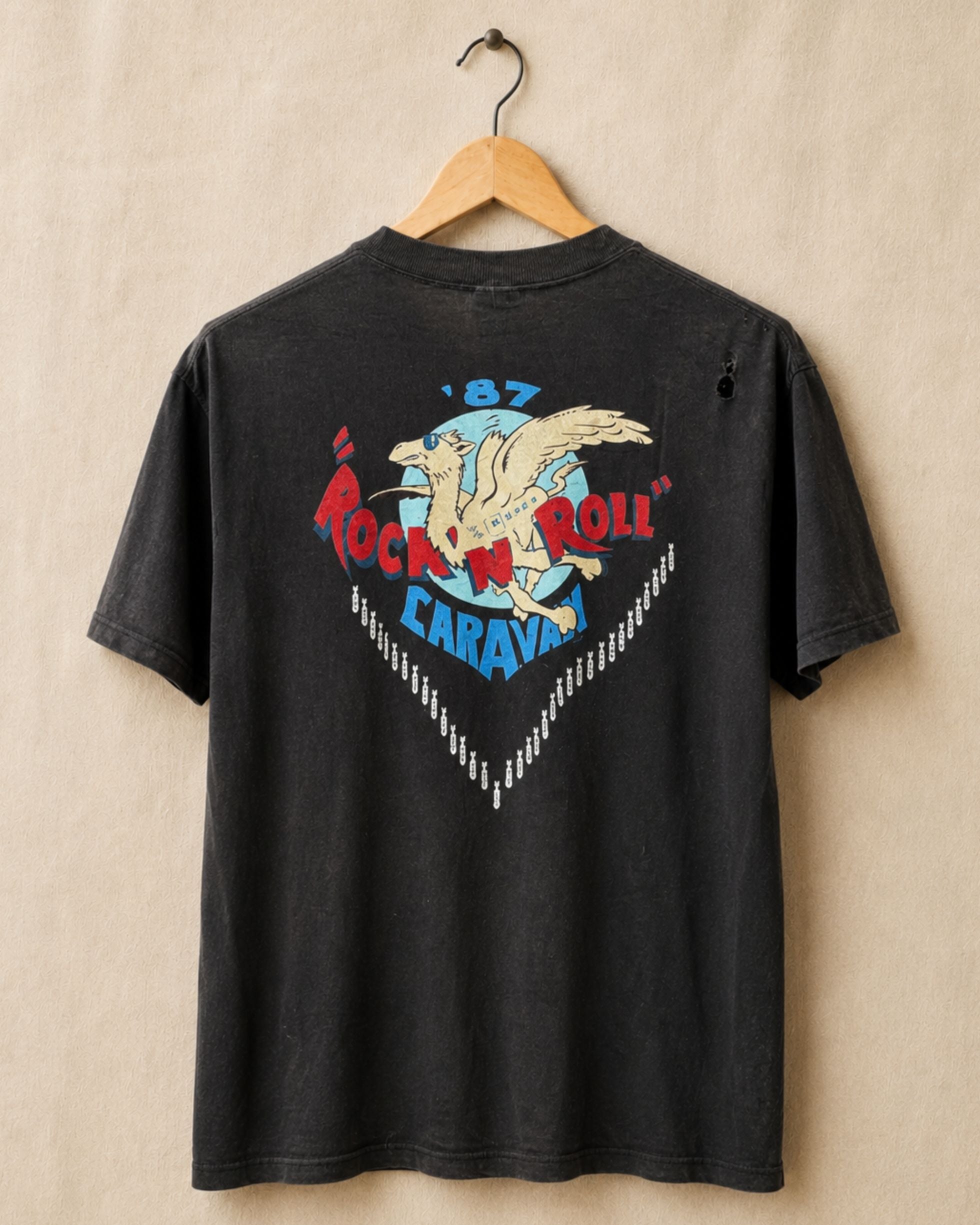 Vintage Tom Petty and the Heartbreakers Rock ’N’ Roll Caravan T-Shirt – 1987, Large