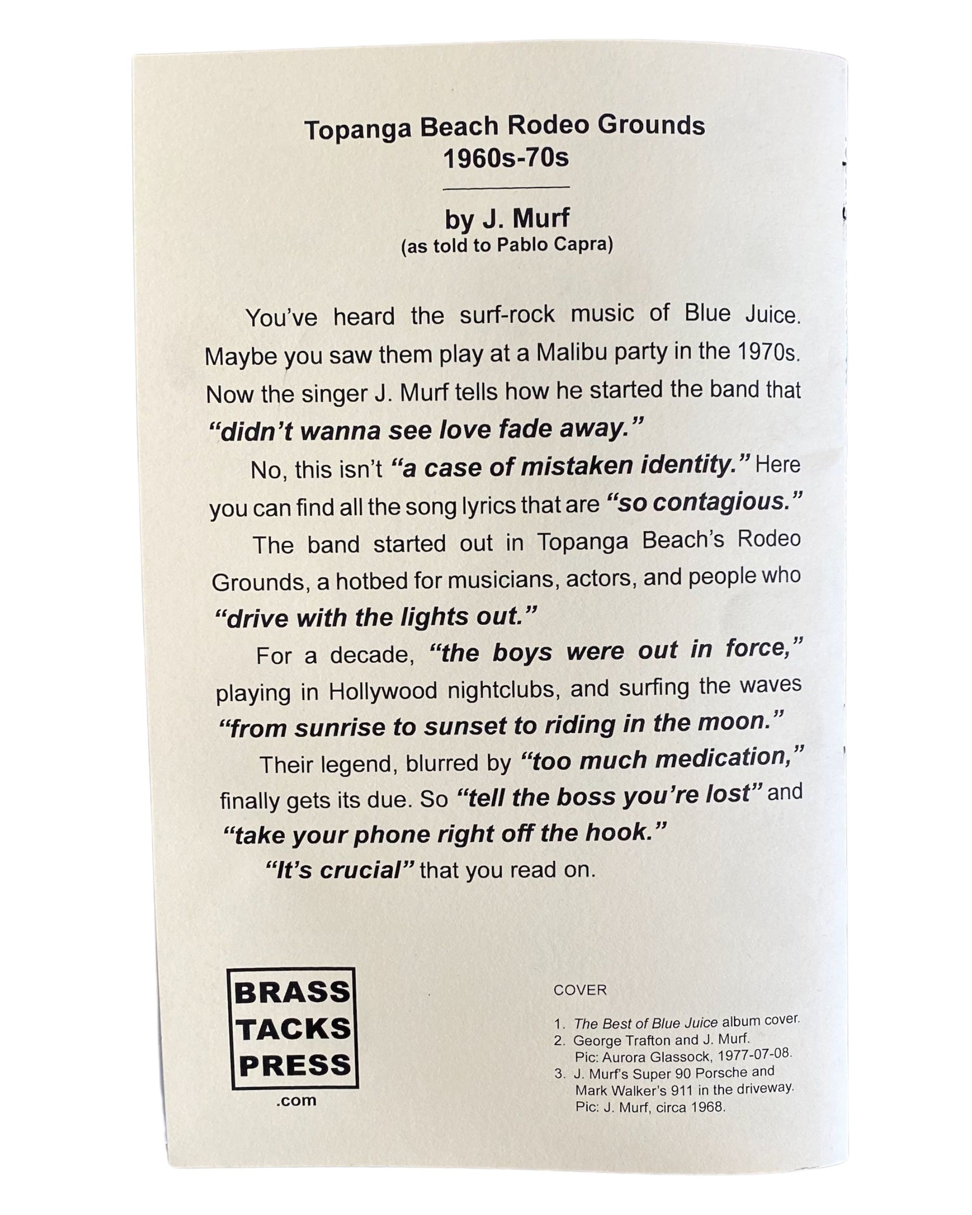 Topanga Beach Rodeo Grounds 1960s - 70s Zine by J. Murf