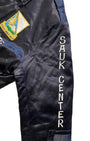 Embroidery of Sauk Center on sleeve of vintage tour jacket.