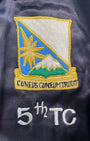 Detail of 5½ TC patch and Cuneus Coneum Trudit motto.