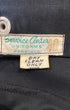 Vintage 1940s black satin Pearl Harbor apprentice jacket with silk screened back and “Frank” on front. Made in Honolulu, Hawaii. Service Center Uniforms Honolulu  and Dry Clean Only Label.