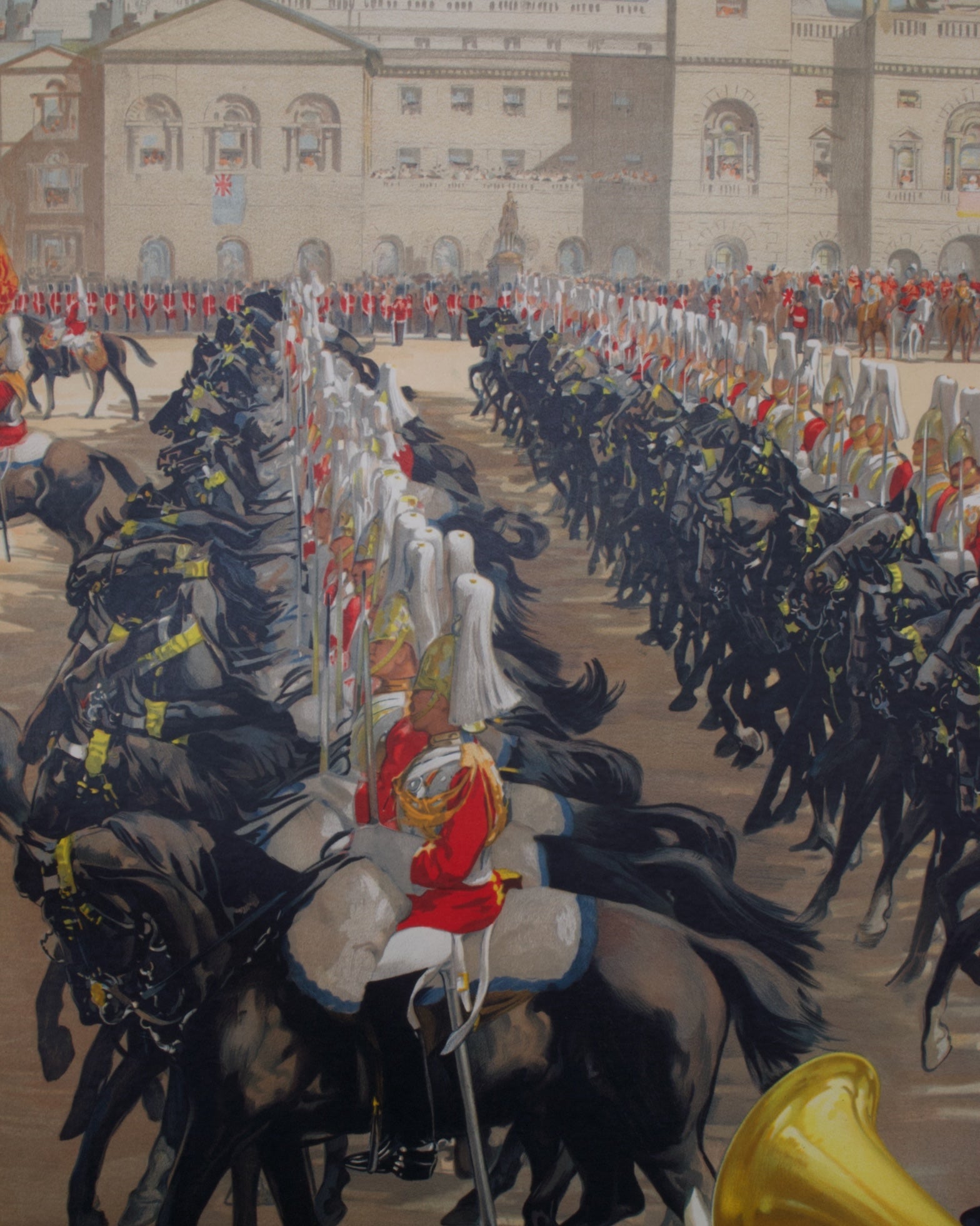 Trooping the Colour Vintage British Railway Poster by Christopher Clark, Circa 1932