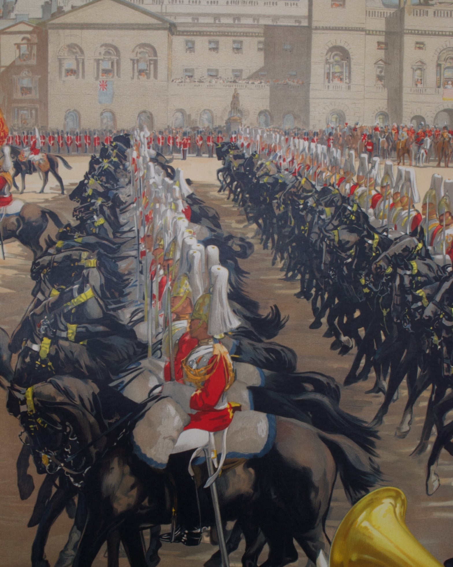 Trooping the Colour Vintage British Railway Poster by Christopher Clark, Circa 1932