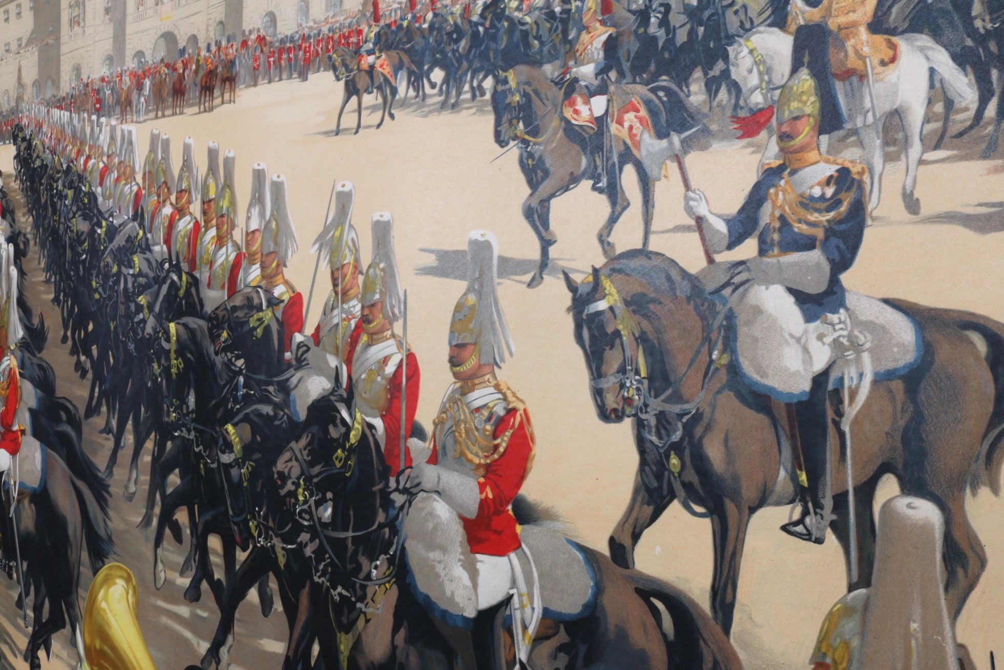 Trooping the Colour Vintage British Railway Poster by Christopher Clark, Circa 1932