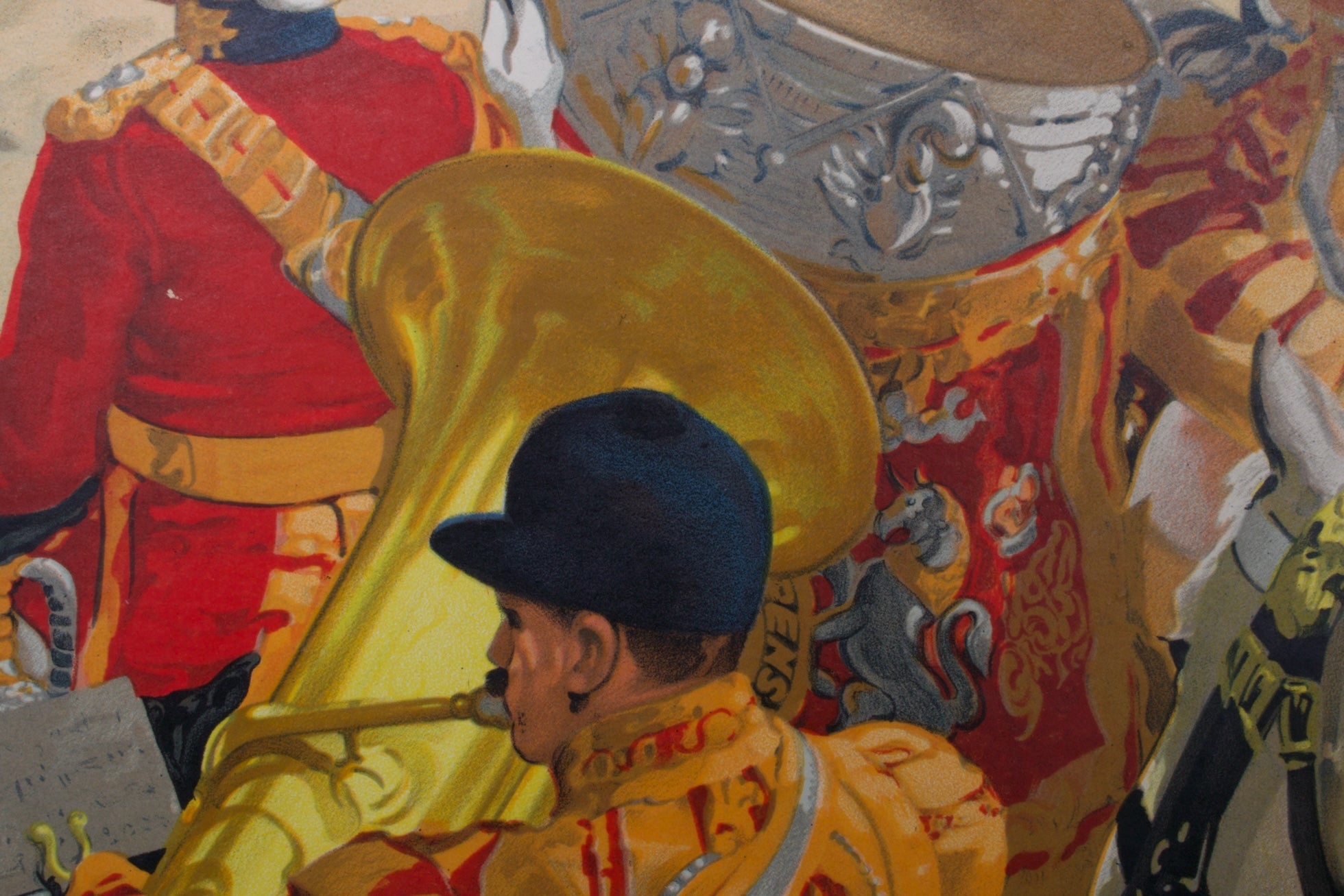 Trooping the Colour Vintage British Railway Poster by Christopher Clark, Circa 1932