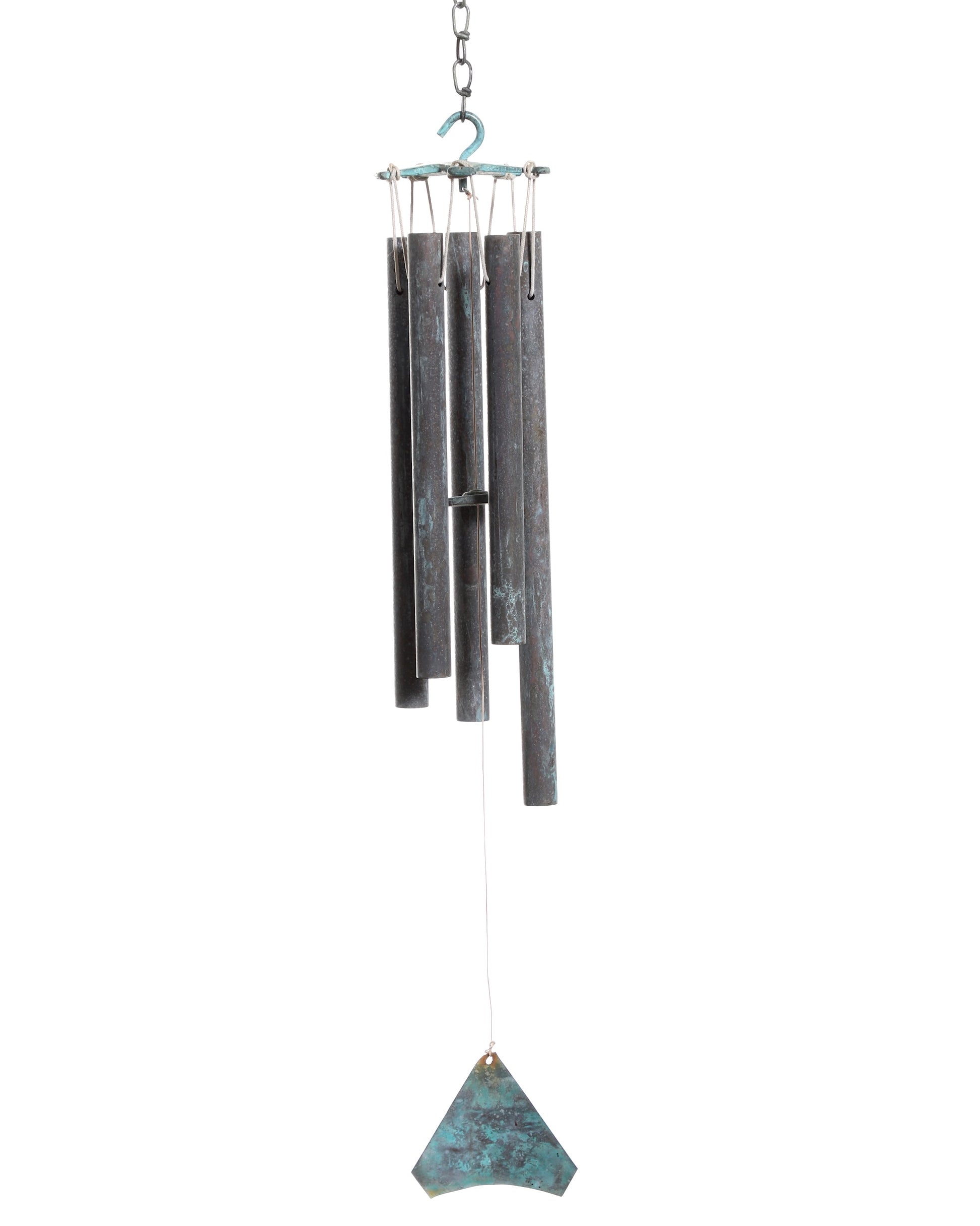 Tubular Copper Bronze Wind Chimes 1960s (#5) 28.5" L