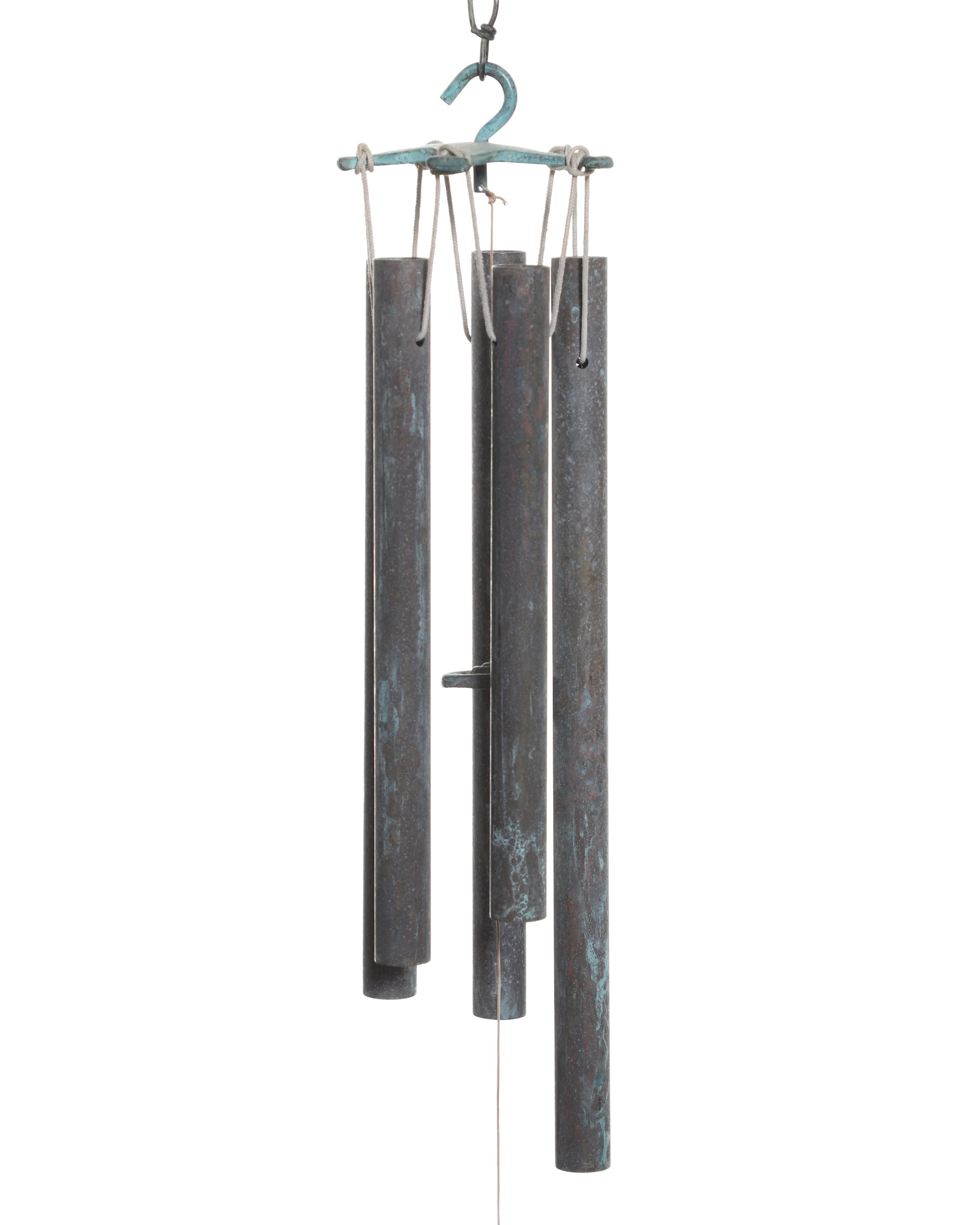 Tubular Copper Bronze Wind Chimes 1960s (#1) 22.25" L