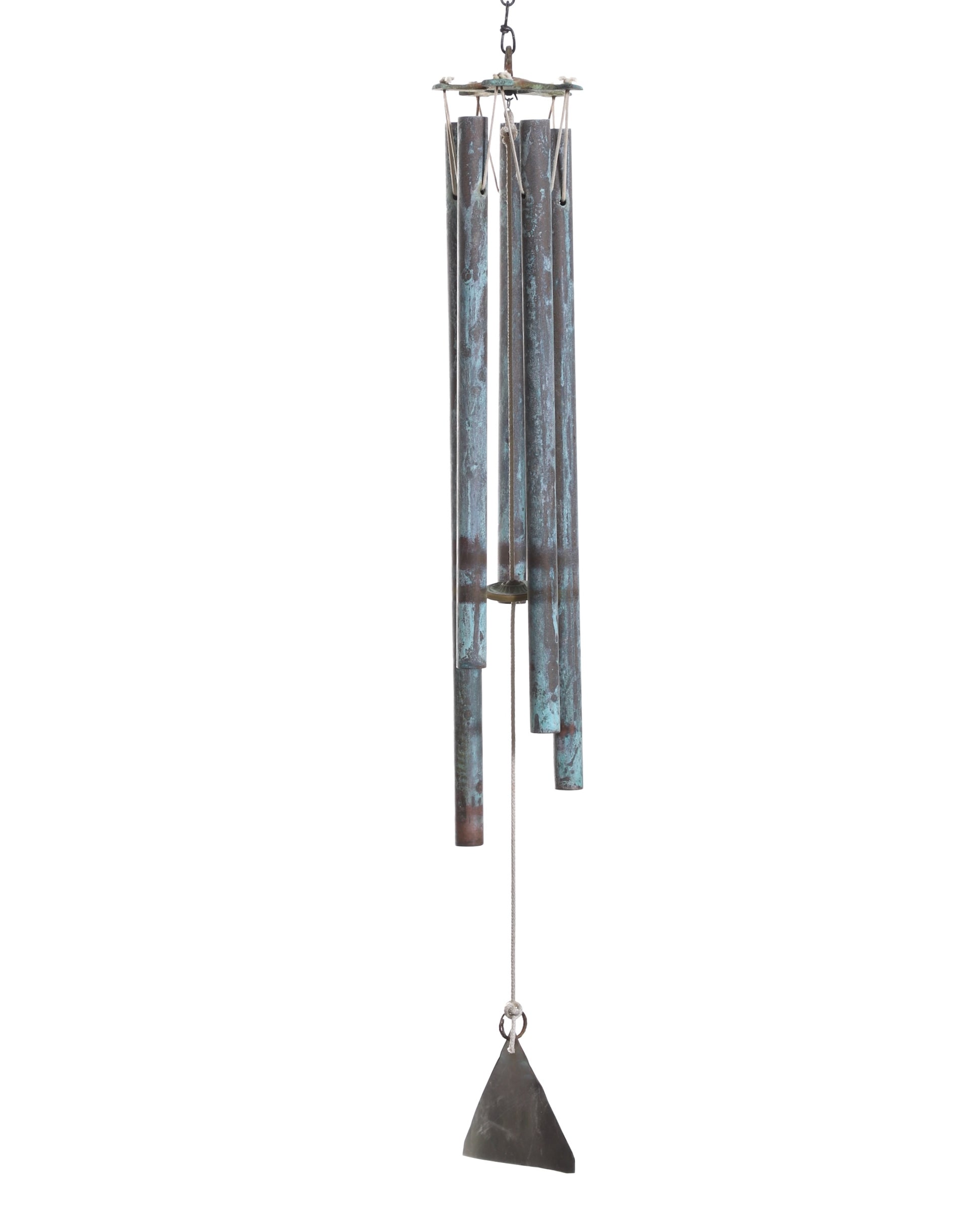 Tubular Copper Bronze Wind Chimes 1960s (#4) 24" L