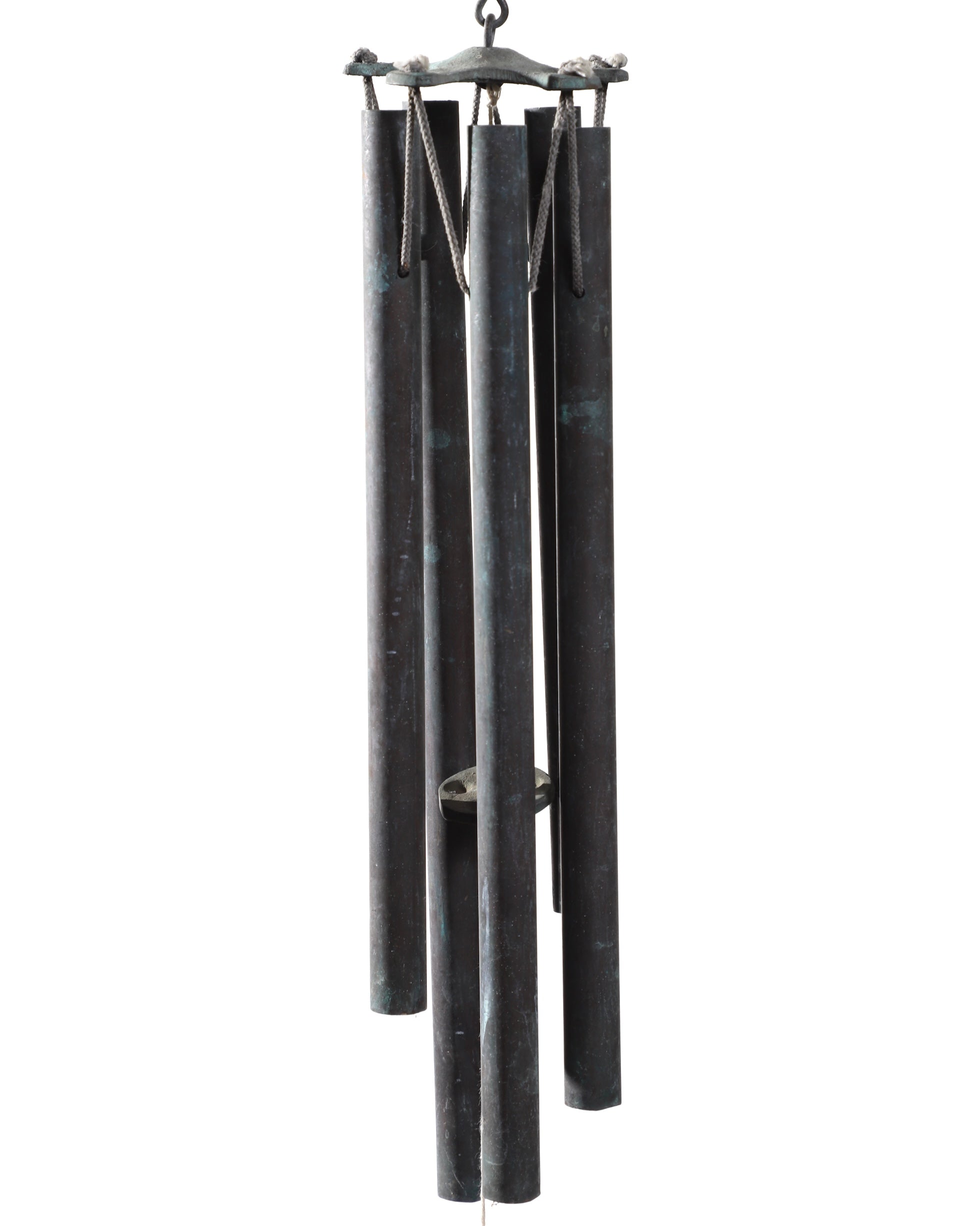 Tubular Copper Bronze Wind Chimes 1960s (#5) 28.5" L