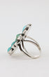 Turquoise, Sterling Cluster Ring 1940s A