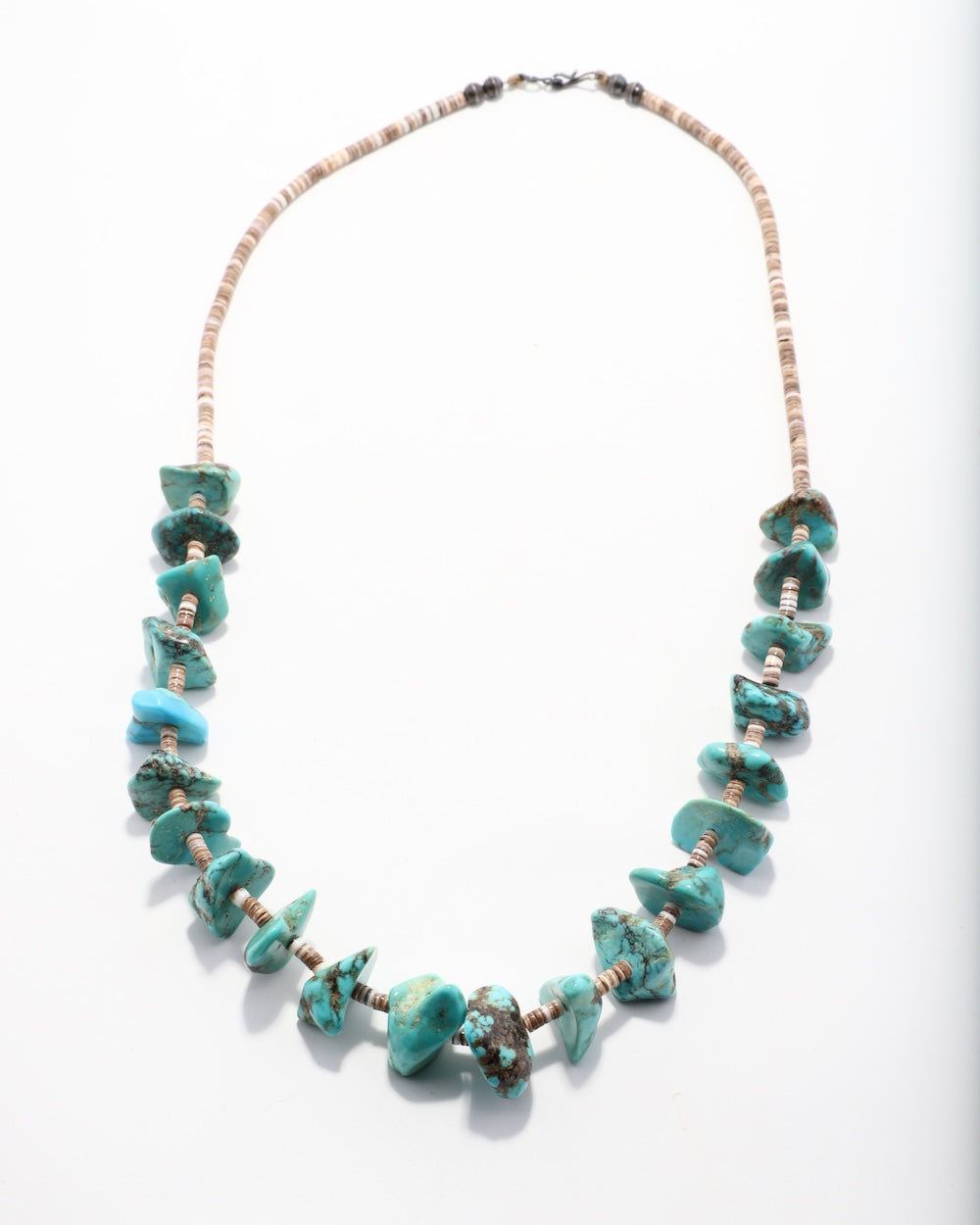 Turquoise Nugget and Heshi Bead Necklace 1950s