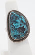 Turquoise and Sterling Ring on white background.