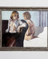 Two Girls Painting by Graham Isom Circa 1970s 40.5' W 33.5"H Full View