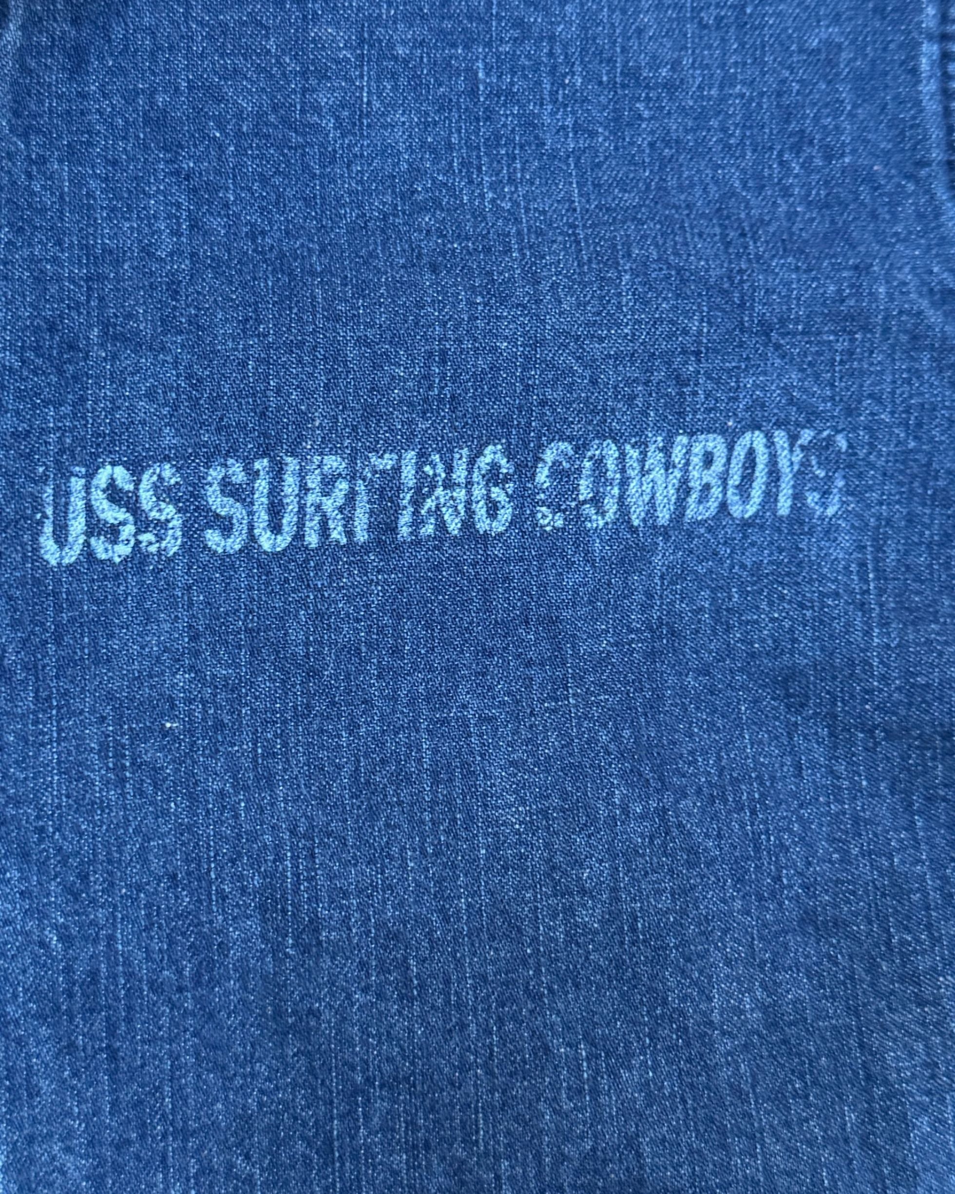 USS SURFING COWBOYS Washed Denim Deck Jacket