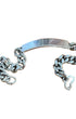 Vintage 1940s sterling silver WWII ID bracelet. Un-engraved faceplate with original clasp.