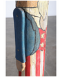 Uncle Sam Barbershop Pole Folk Art Sculpture 1960s Los Angeles