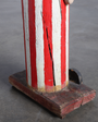 Uncle Sam Barbershop Pole Folk Art Sculpture 1960s Los Angeles