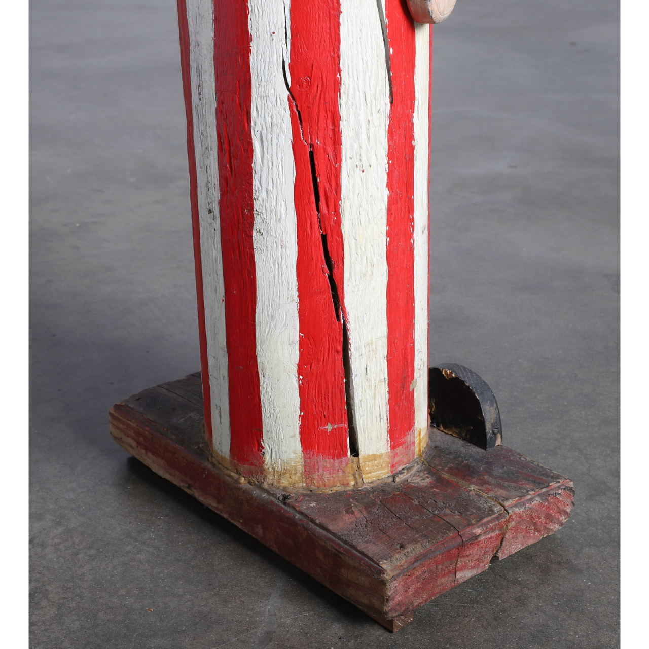 Uncle Sam Barbershop Pole Folk Art Sculpture 1960s Los Angeles