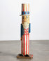 Uncle Sam Barbershop Pole Folk Art Sculpture 1960s Los Angeles