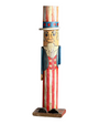The full view of the Uncle Sam Barbershop Pole Art Sculpture, c. 1960s.