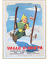 Valle D'Aosta Original Lithograph Travel Poster c. 1954