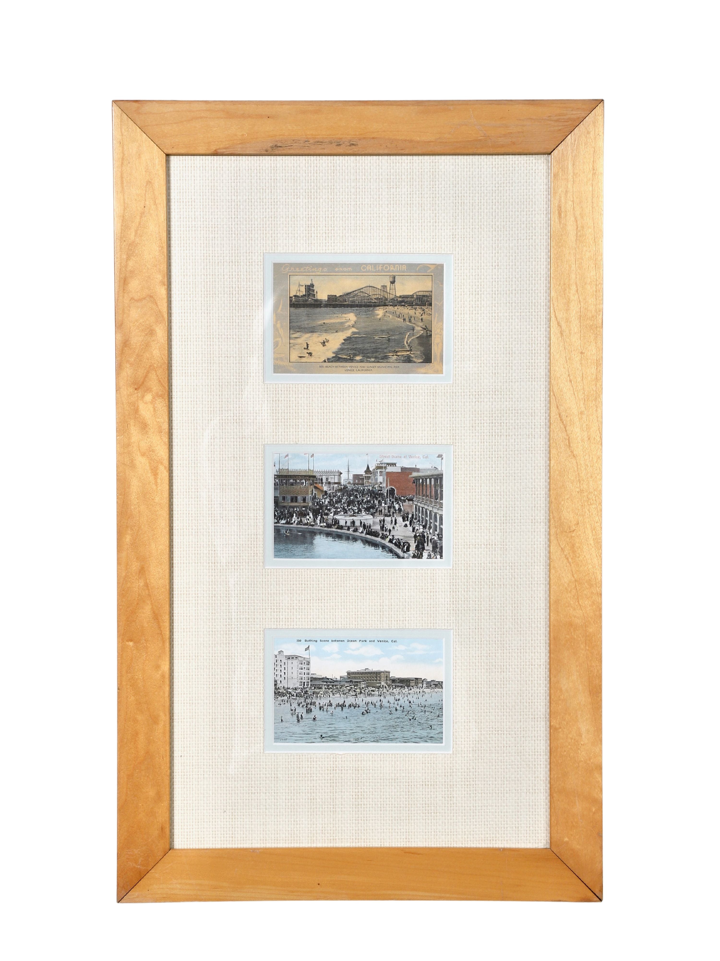 Venice Beach 1900s Photo Postcards in Contemporary Frame Full View